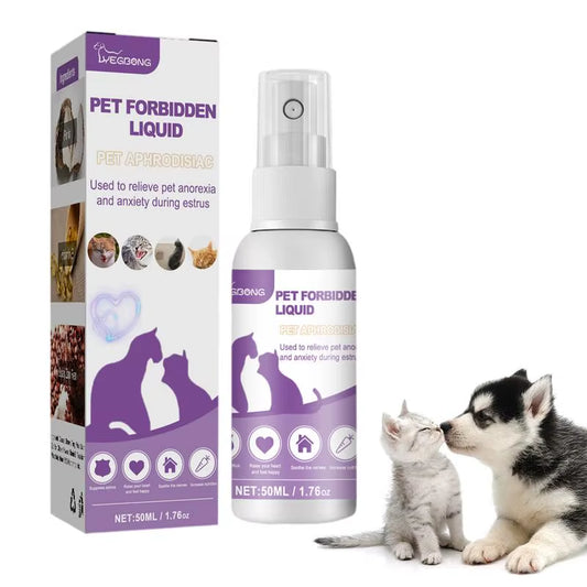 Pet Estrus Calming Spray Safe Healthy Calming Diffuser Cat anti Anxiety Liquid Prevent Howling Soothe Mood for Calming Emotions